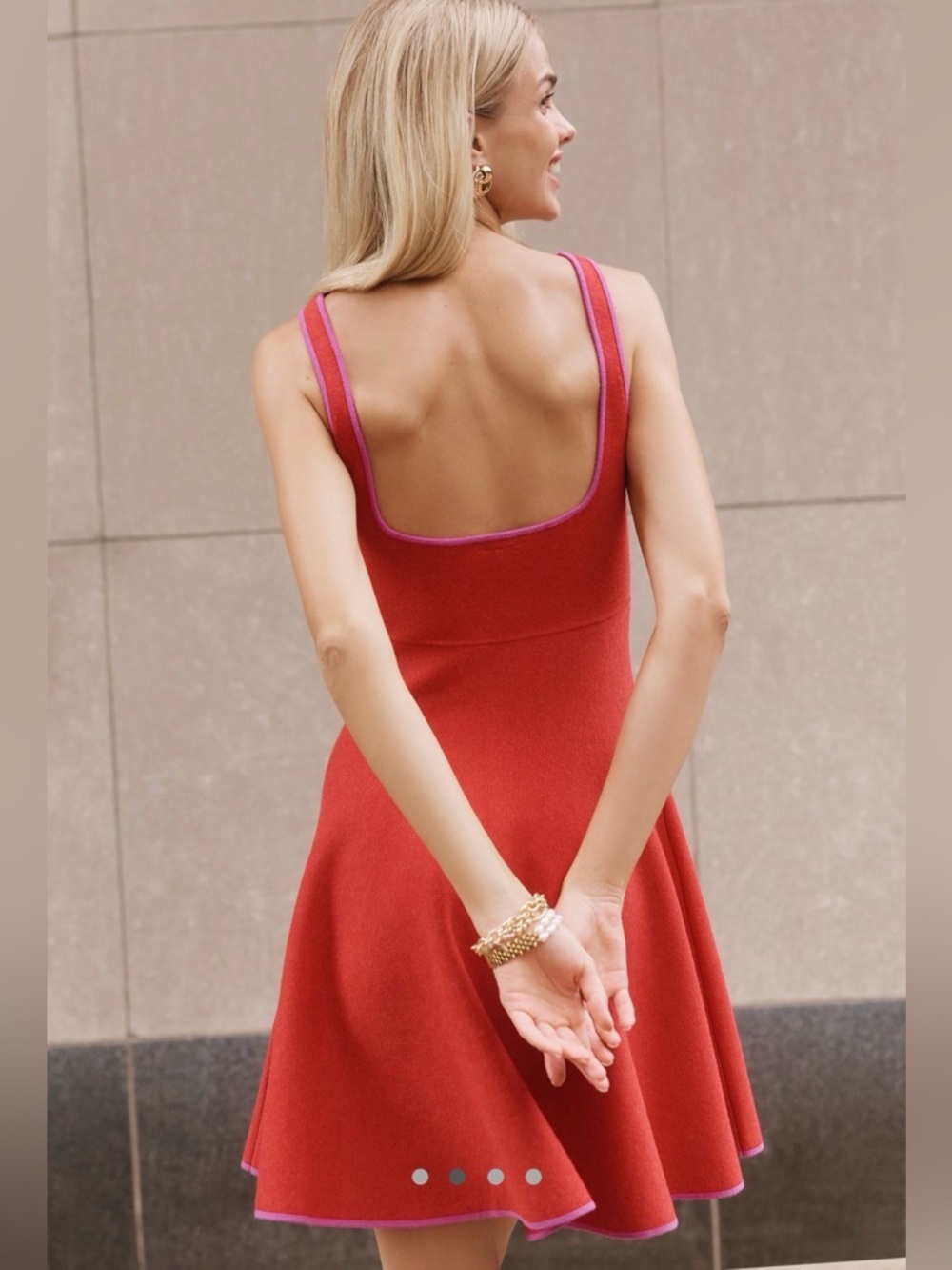 Anthropologie NWT Square-Neck Knit Babydoll Dress - Picture 3 of 5